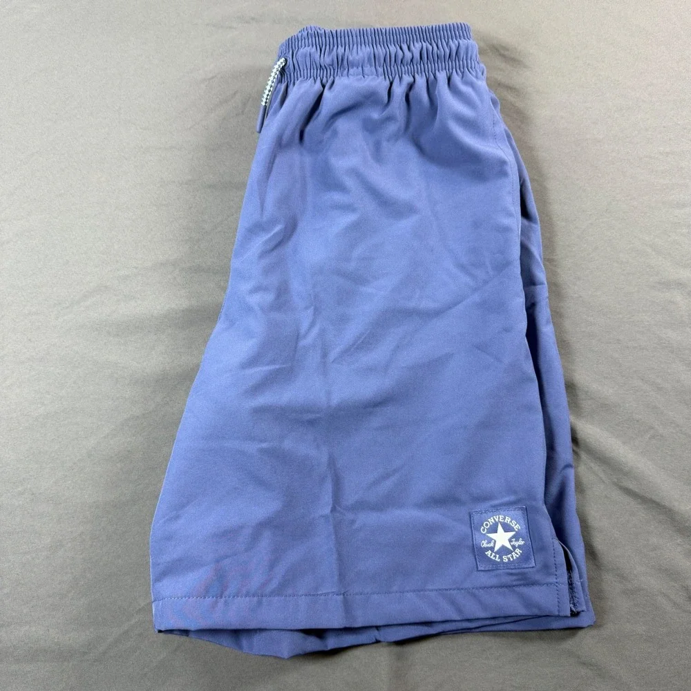 Converse Boys XL Blue Swim Trunks Chuck Taylor All Star Mesh Lined Shorts